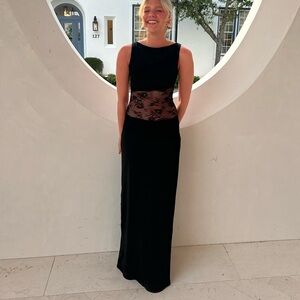 Peppermayo Black Backless Dress